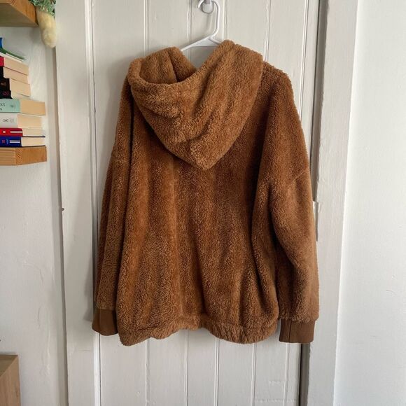 Lou & Grey Brown Sherpa Zip-Up Hoodie - Picture 2 of 4
